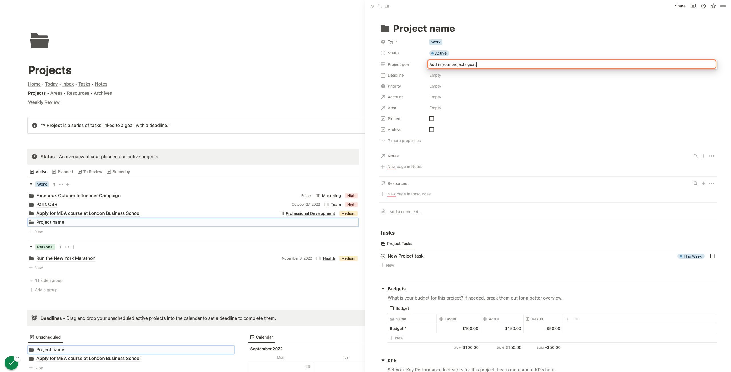 Add the goal of the project