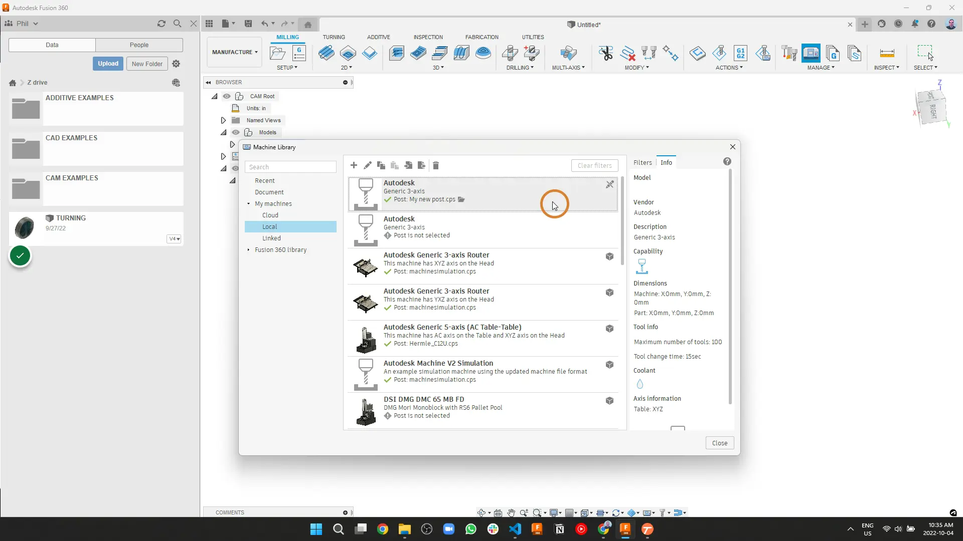 Your new post should now be attached to your machine file.