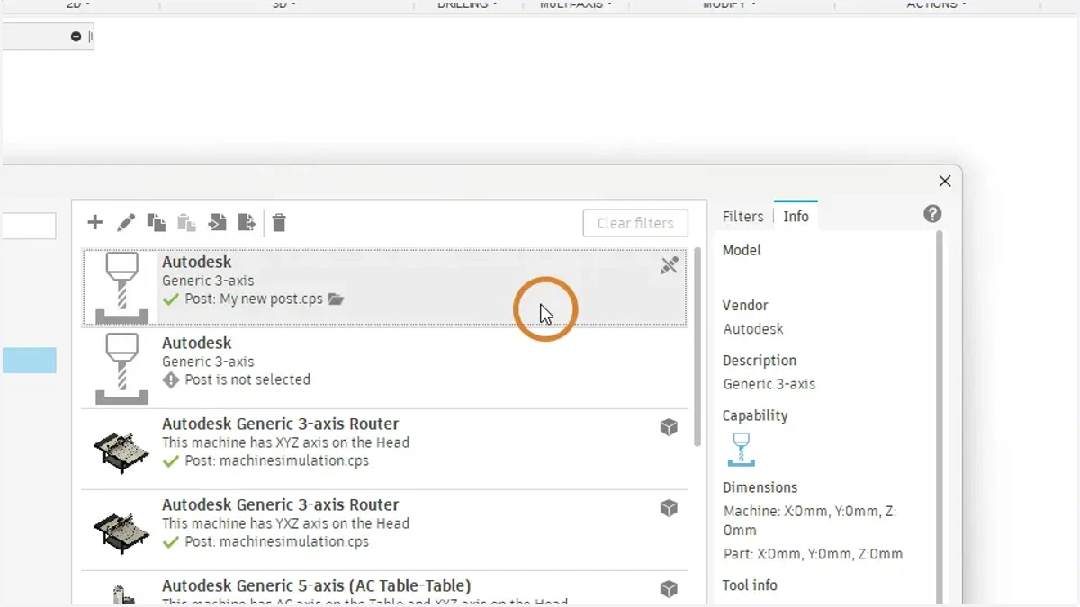 Your new post should now be attached to your machine file.
