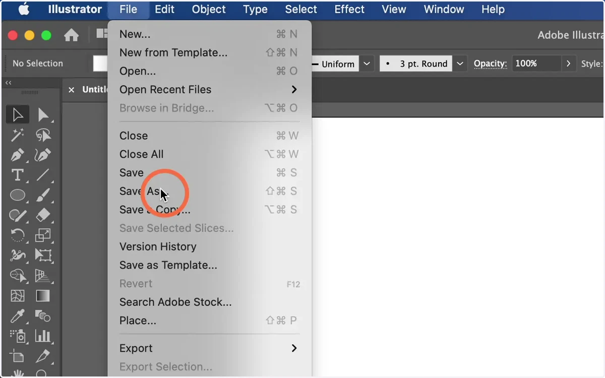 Rename your file by clicking 'File' then 'Save As...'