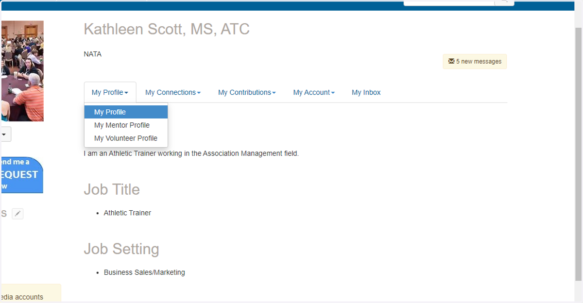 Main Profile Page