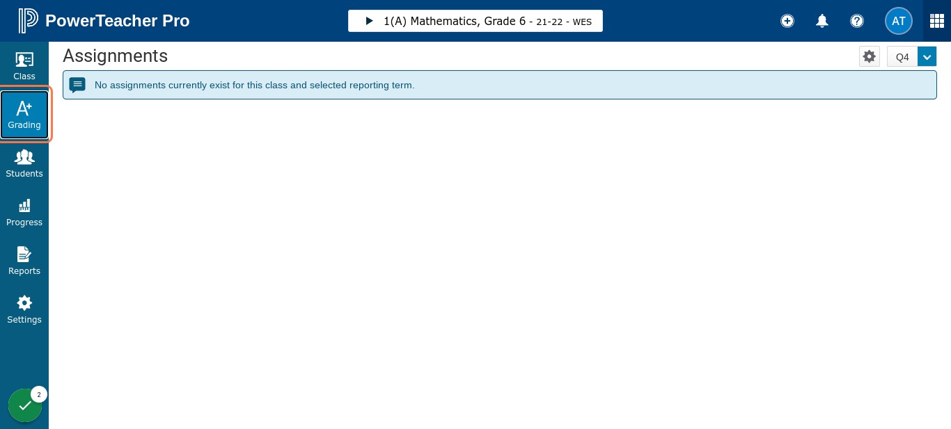 Click on A+ Grading