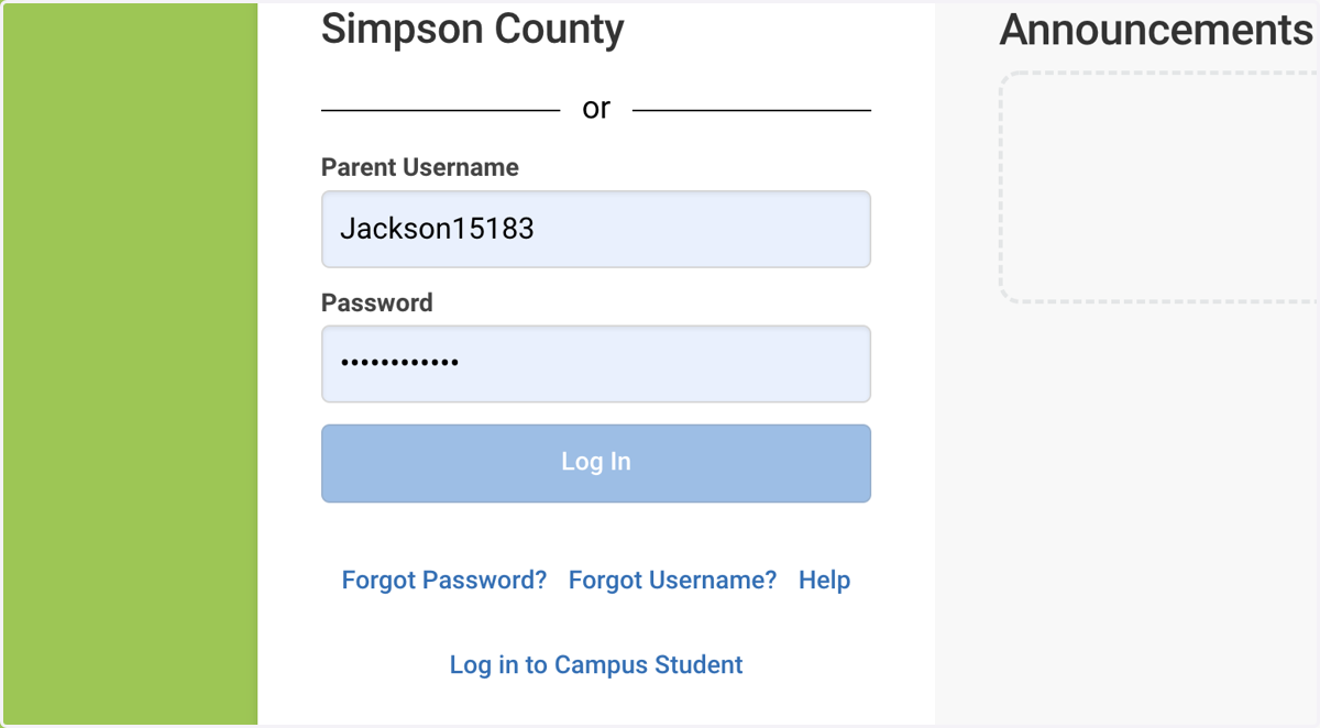 Type password