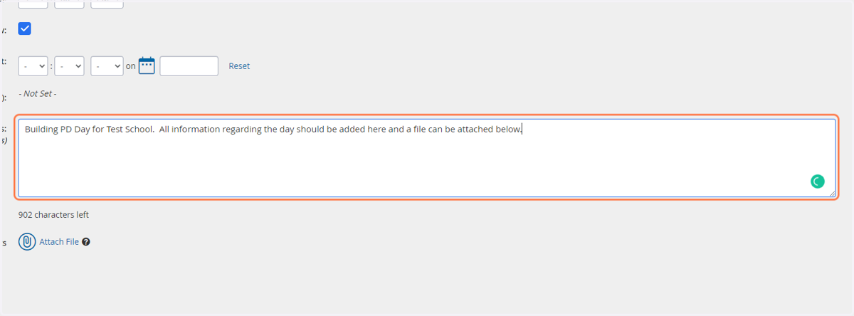 Type any important notes in the notes section. Attach any needed files below.