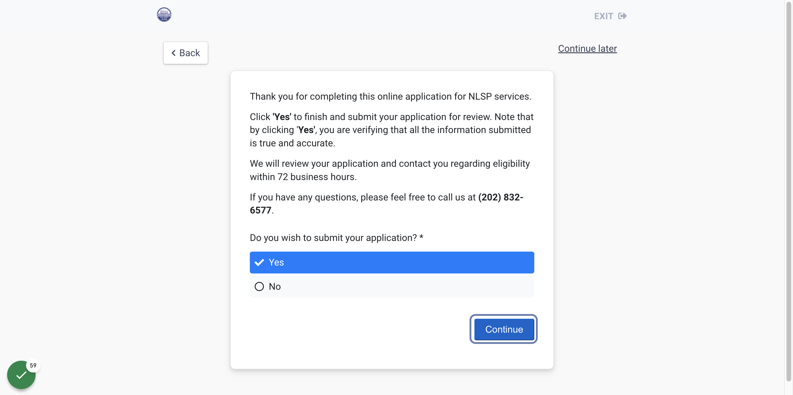 Click on Continue