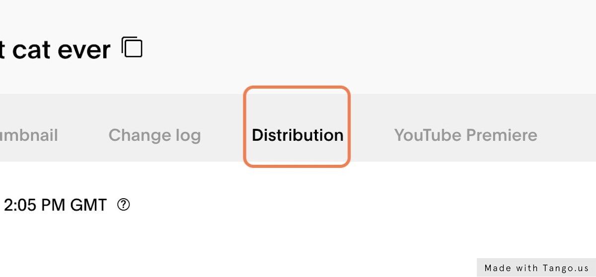 Click on the Distribution tab