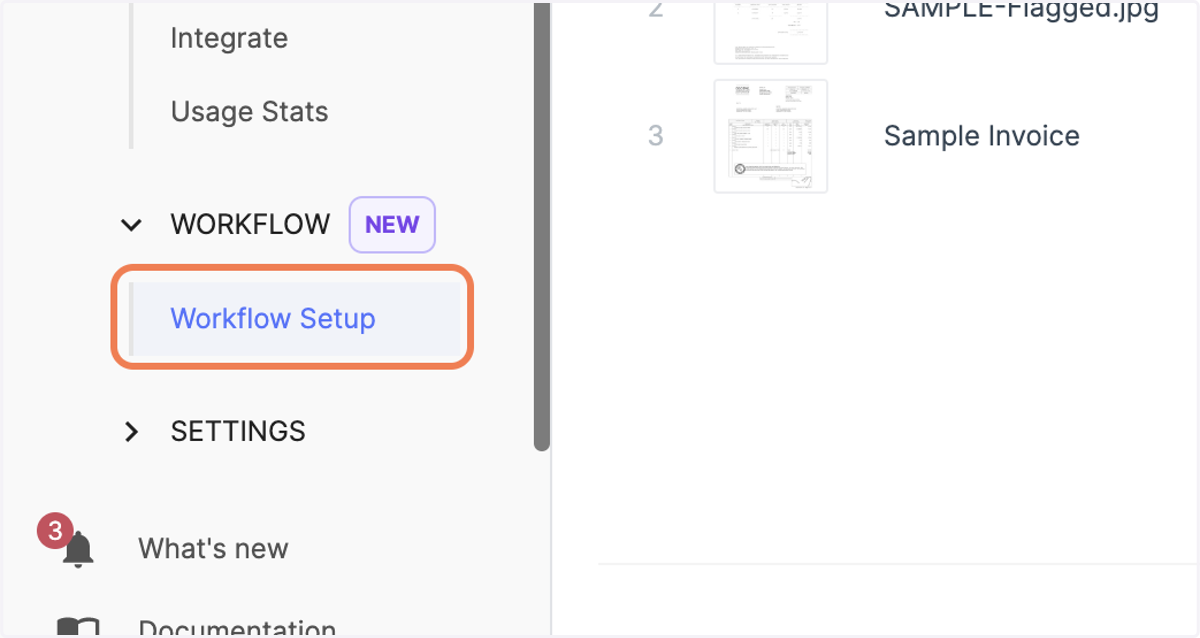 Click on Workflow Setup