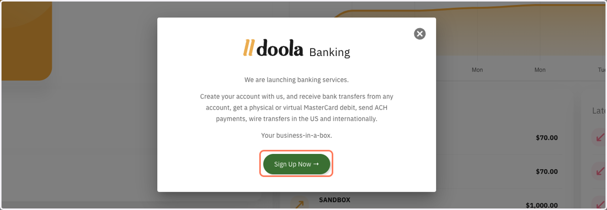 Click on Sign Up Now