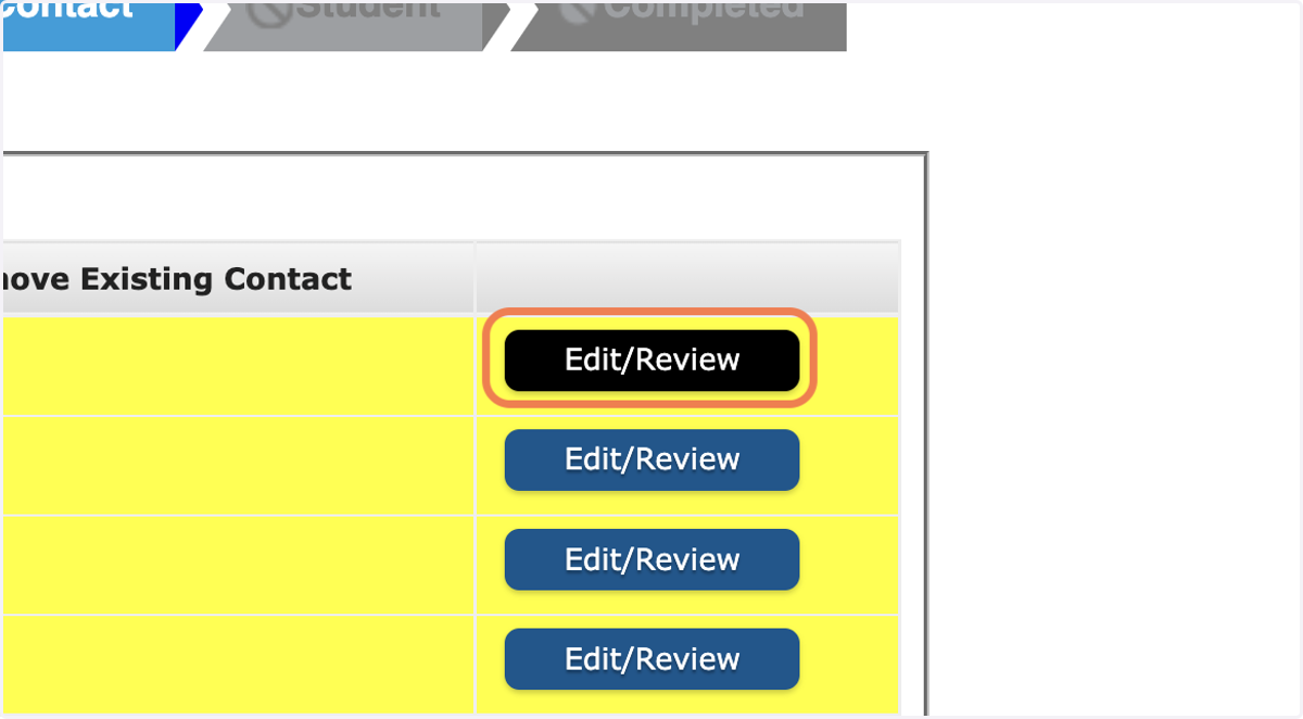 Anything highlighted yellow will need to be "Edit/Review"ed.