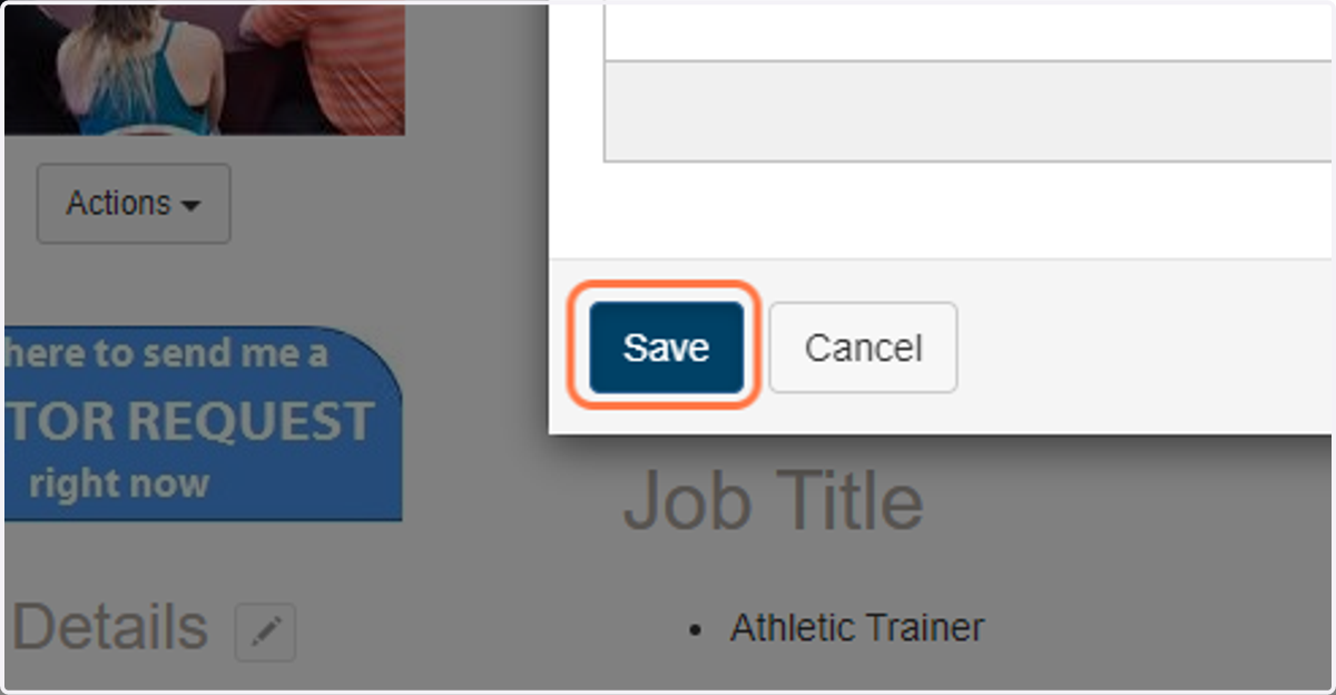 Once you complete your content update, make sure to click the Save button to submit your work.