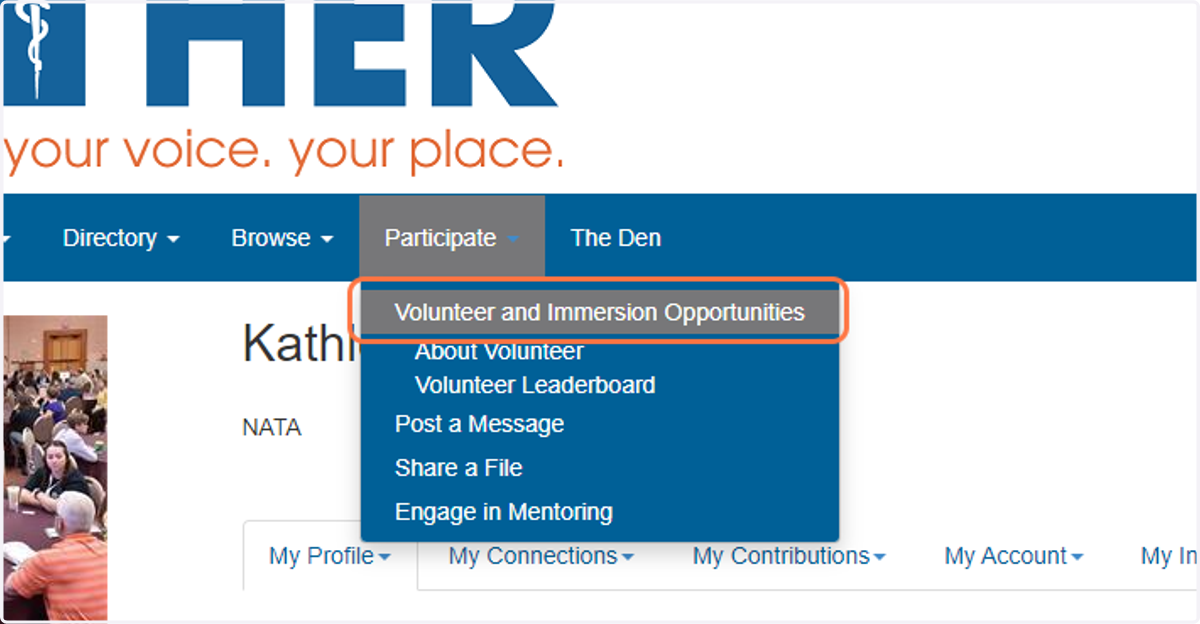 Click on Volunteer and Immersion Opportunities