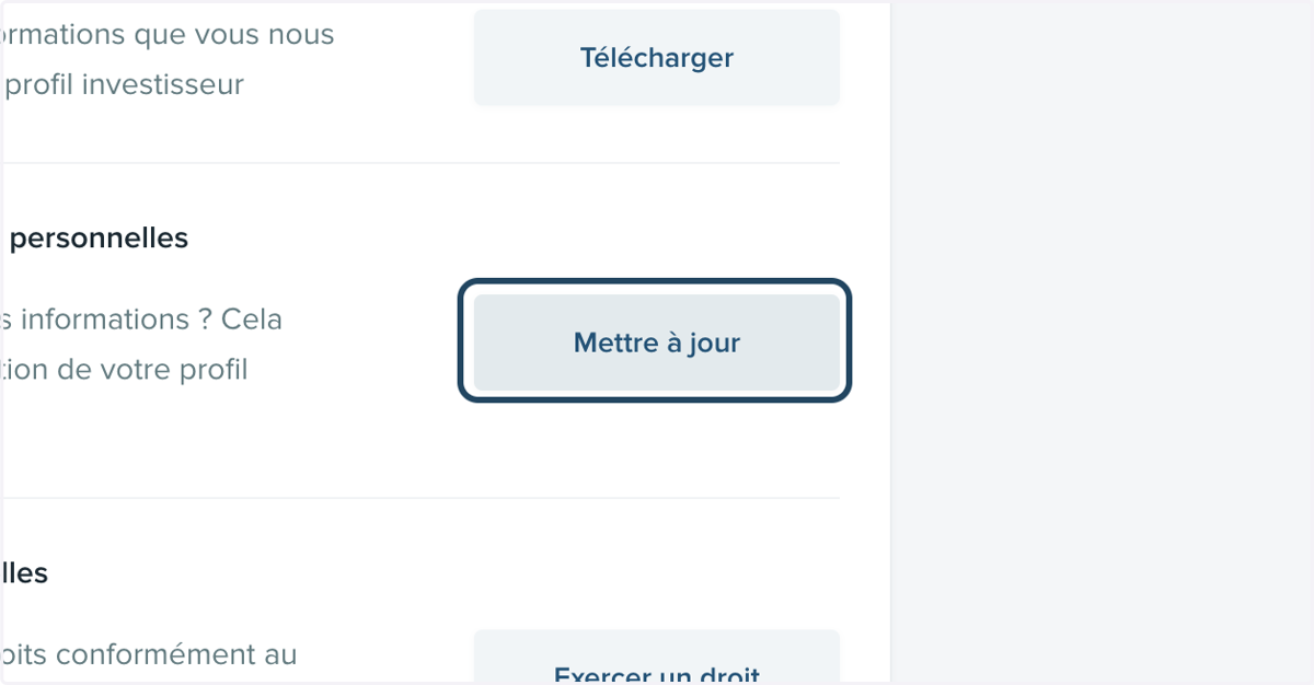 Cliquer sur le bouton "Mettre à jour".