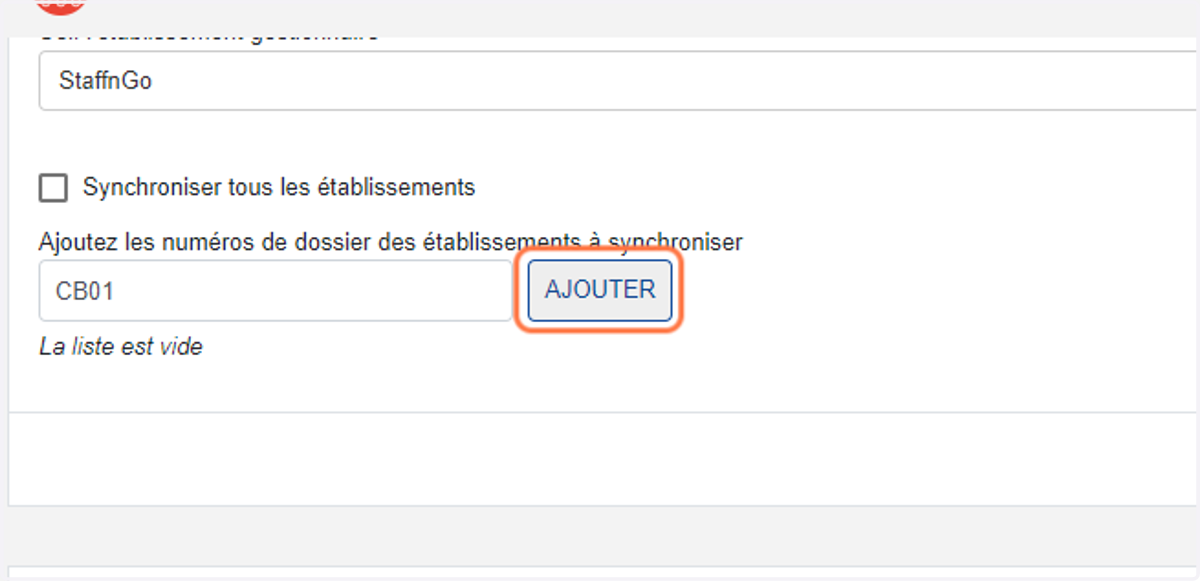 Cliquer sur "AJOUTER"