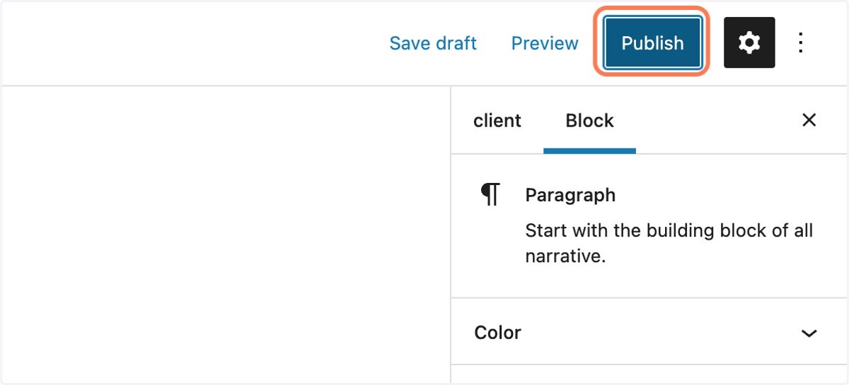 Click on Publish