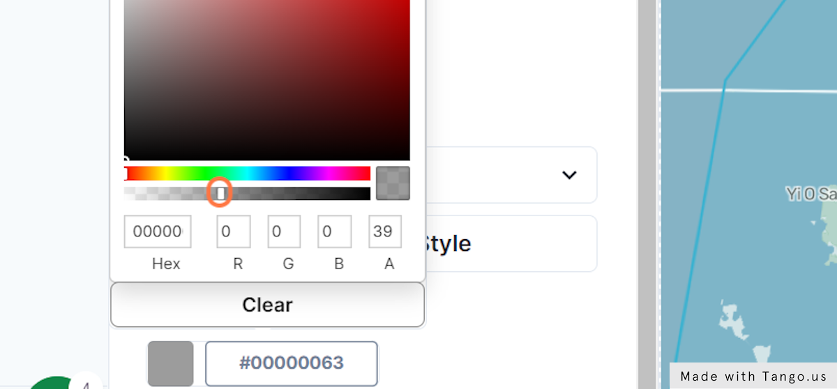 Move the Opacity Lever to your Desired Setting