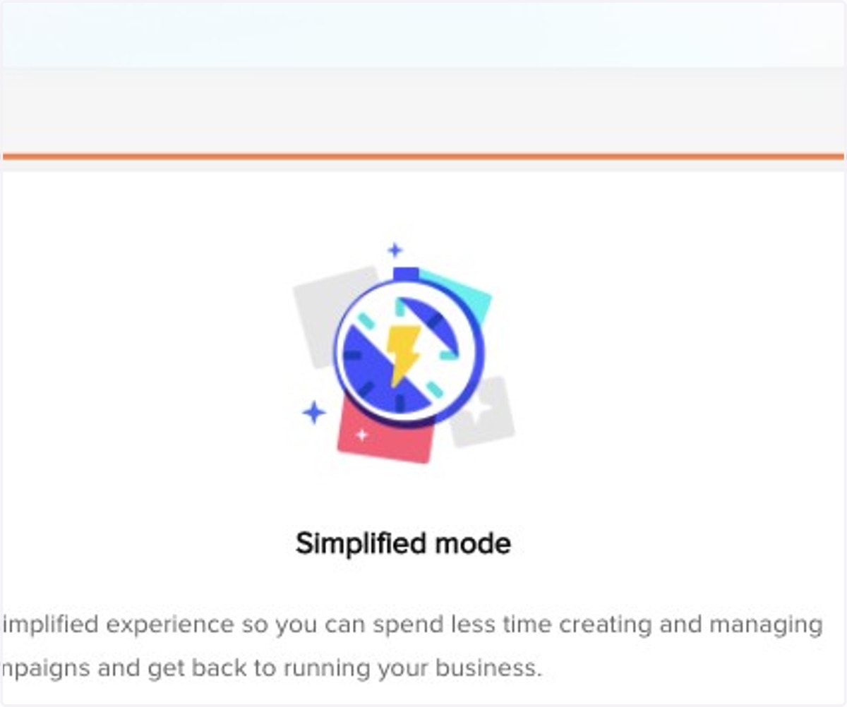 Click on Simplified mode