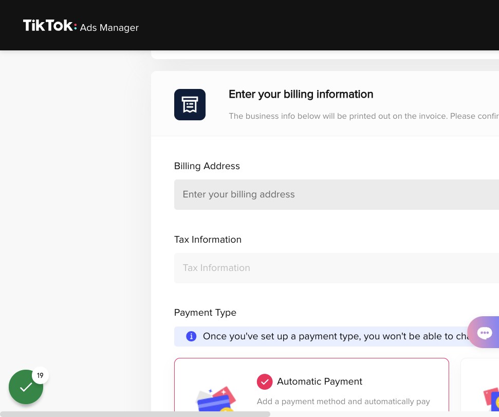 Click on Enter your billing address