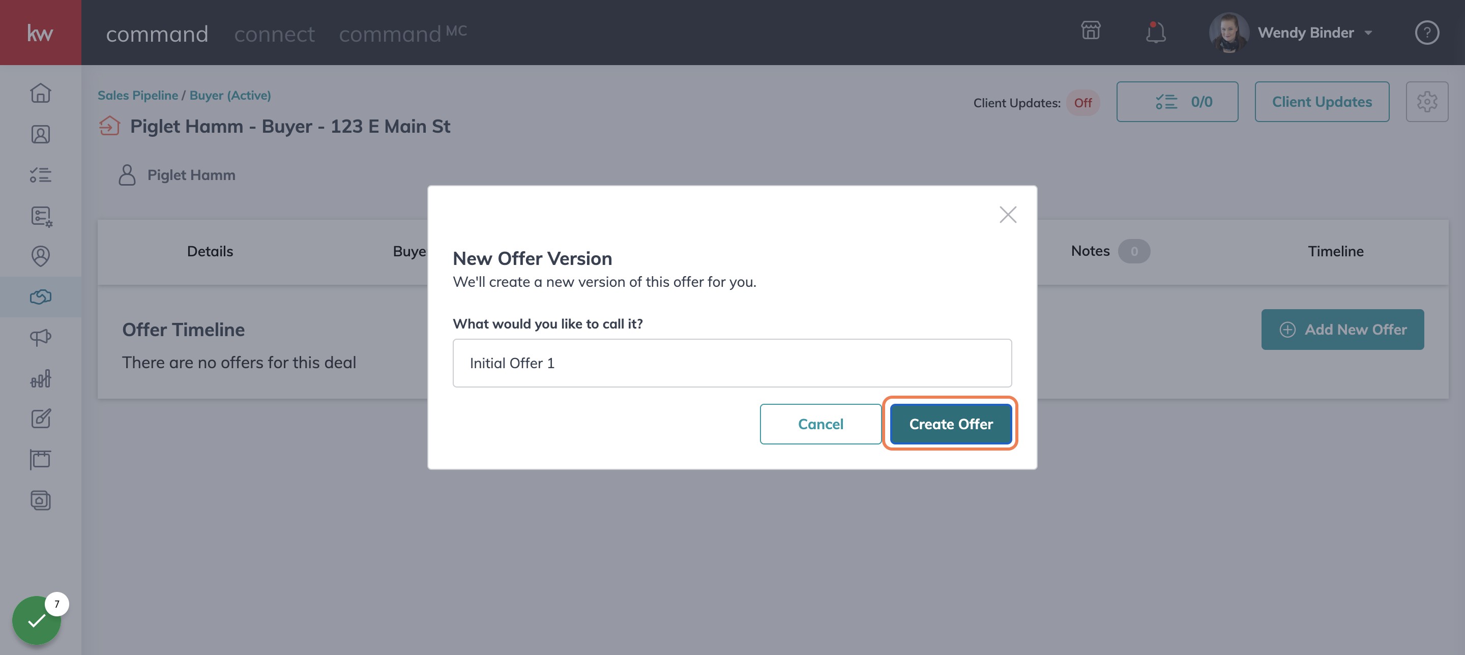 Click on Create Offer