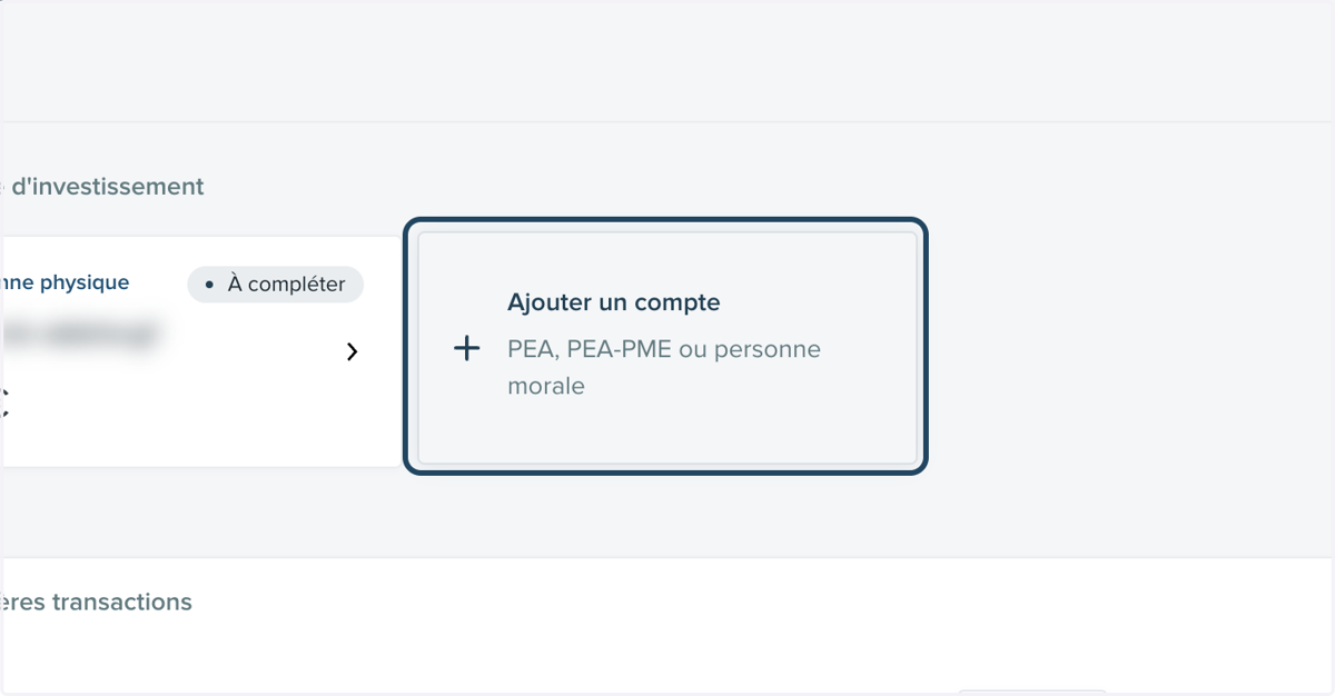Cliquer sur le bouton "Ajouter un compte".