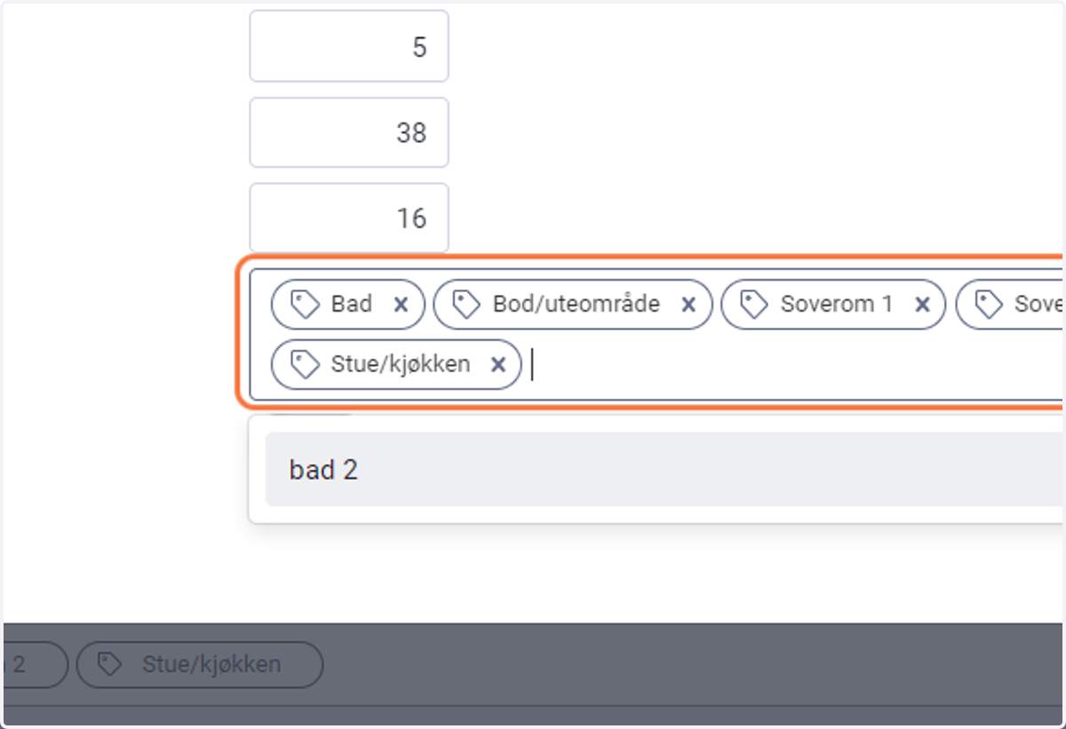 Click on Bolig "tags"…