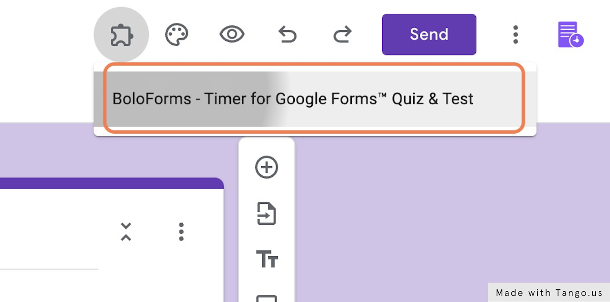 Click on BoloForms - Timer for Google Forms™ Quiz & Test