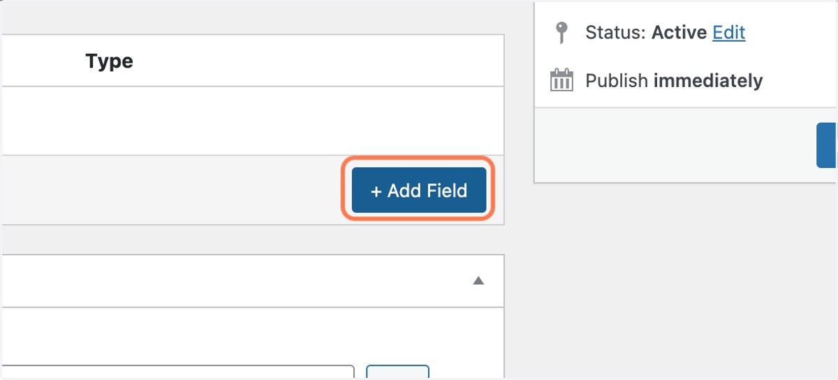 Click on + Add Field