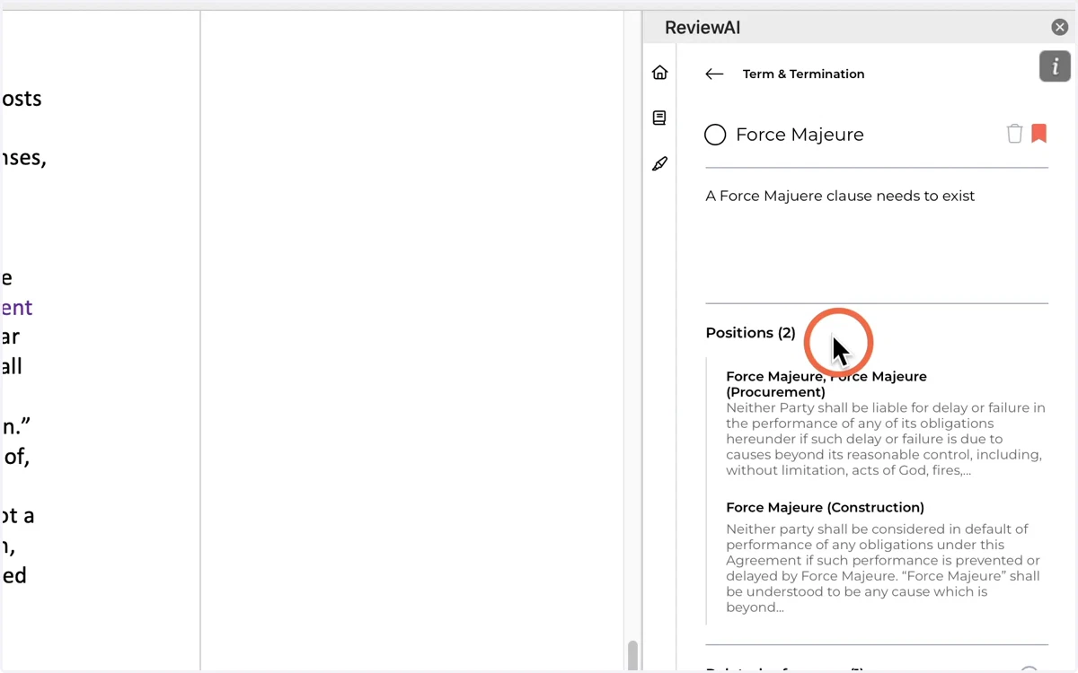 Details Page - Positions