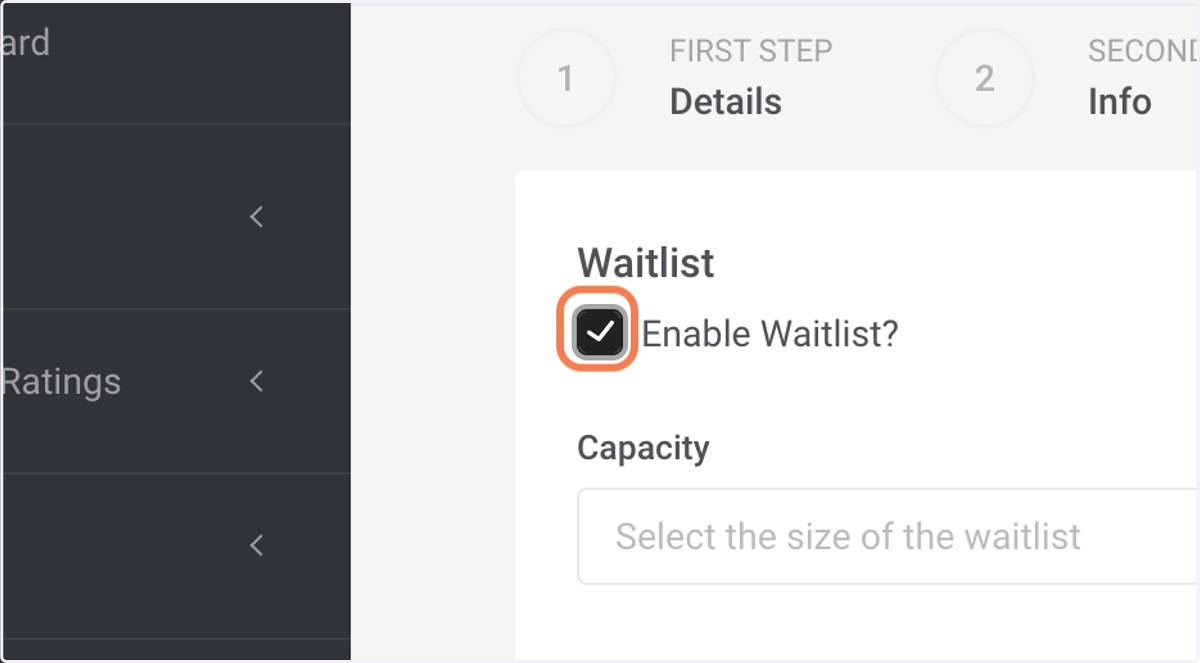 Check Enable Waitlist?
