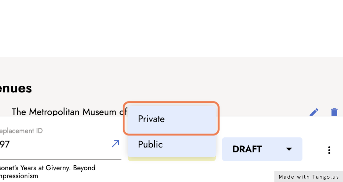 Select "Private" in the visibility menu