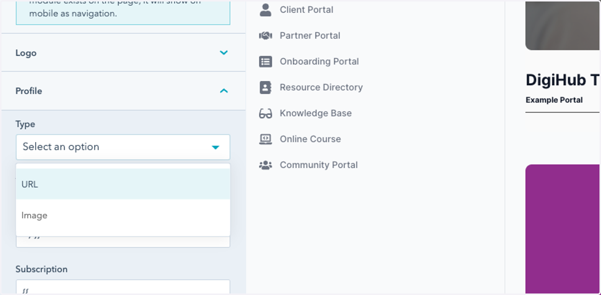Click on Select an option