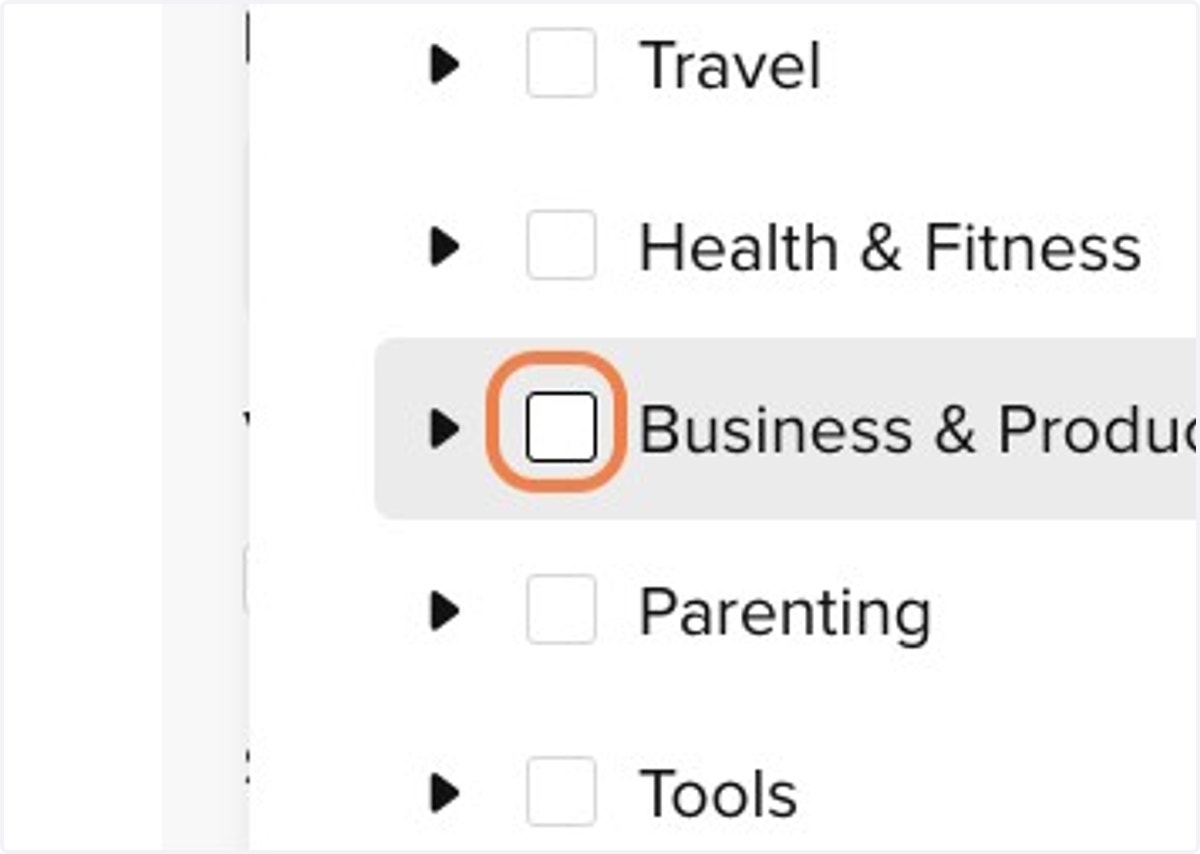 Click on checkbox
