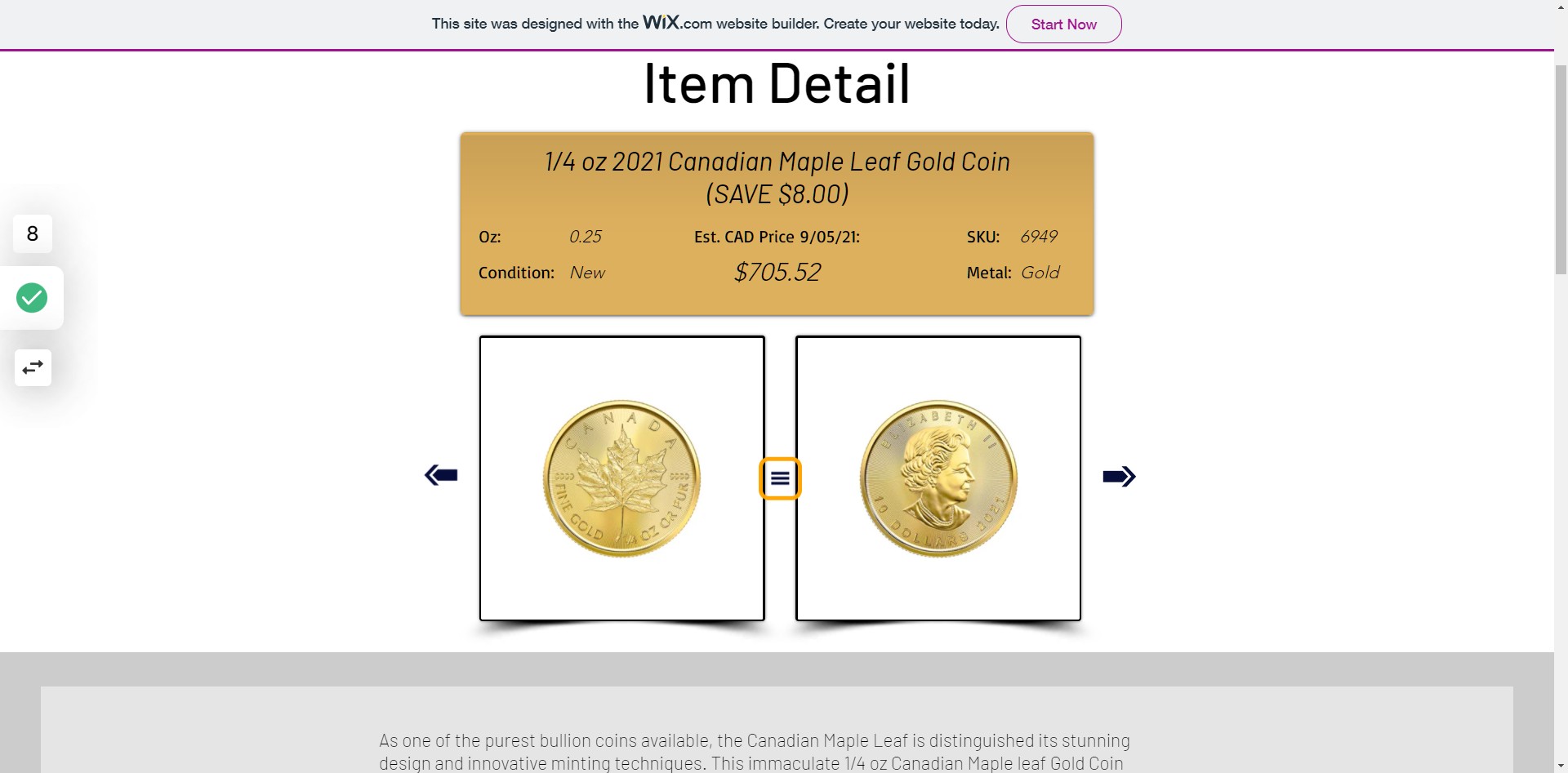 Click on the 3 dashes to get to the catalogue index.