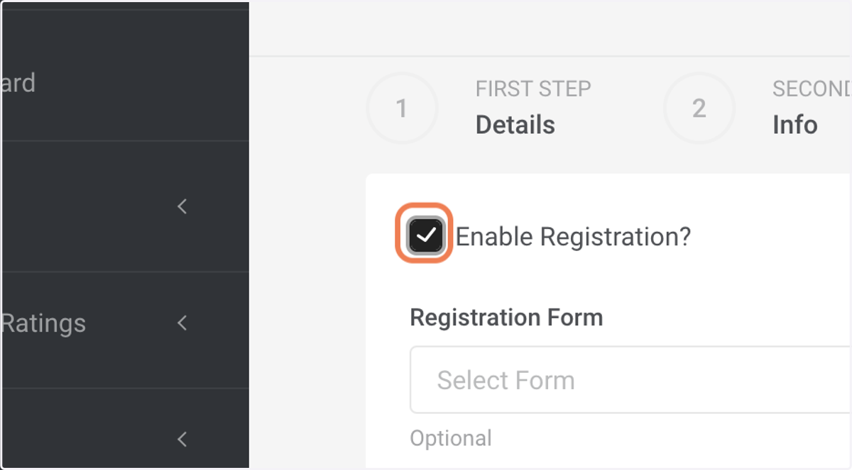 Check "Enable Registration?"