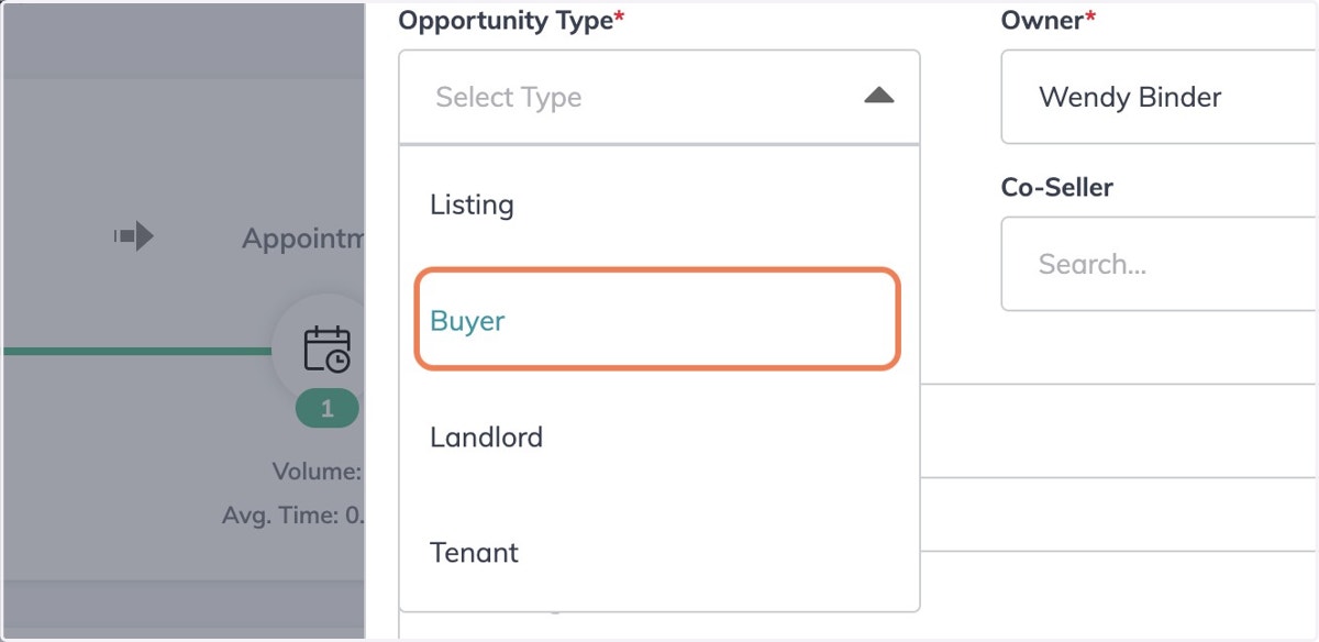 Select Opportunity Type