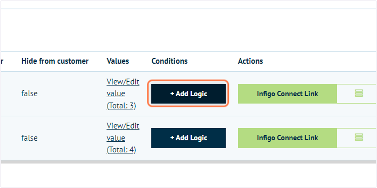 Click on + Add Logic