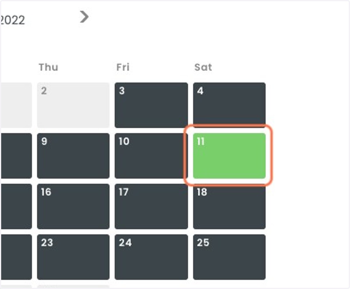 Select the date you would like to attend