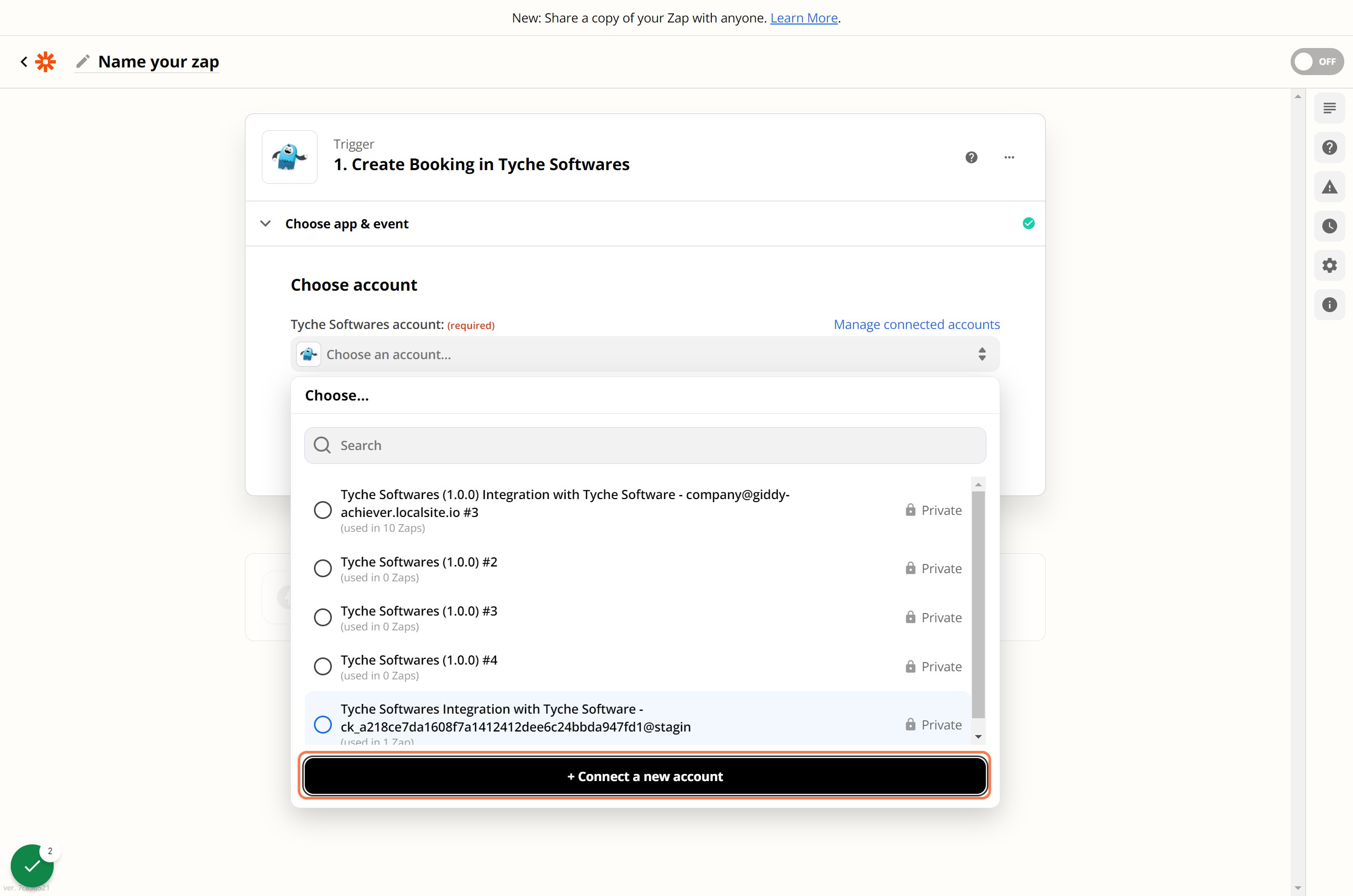 Click on + Connect a new account