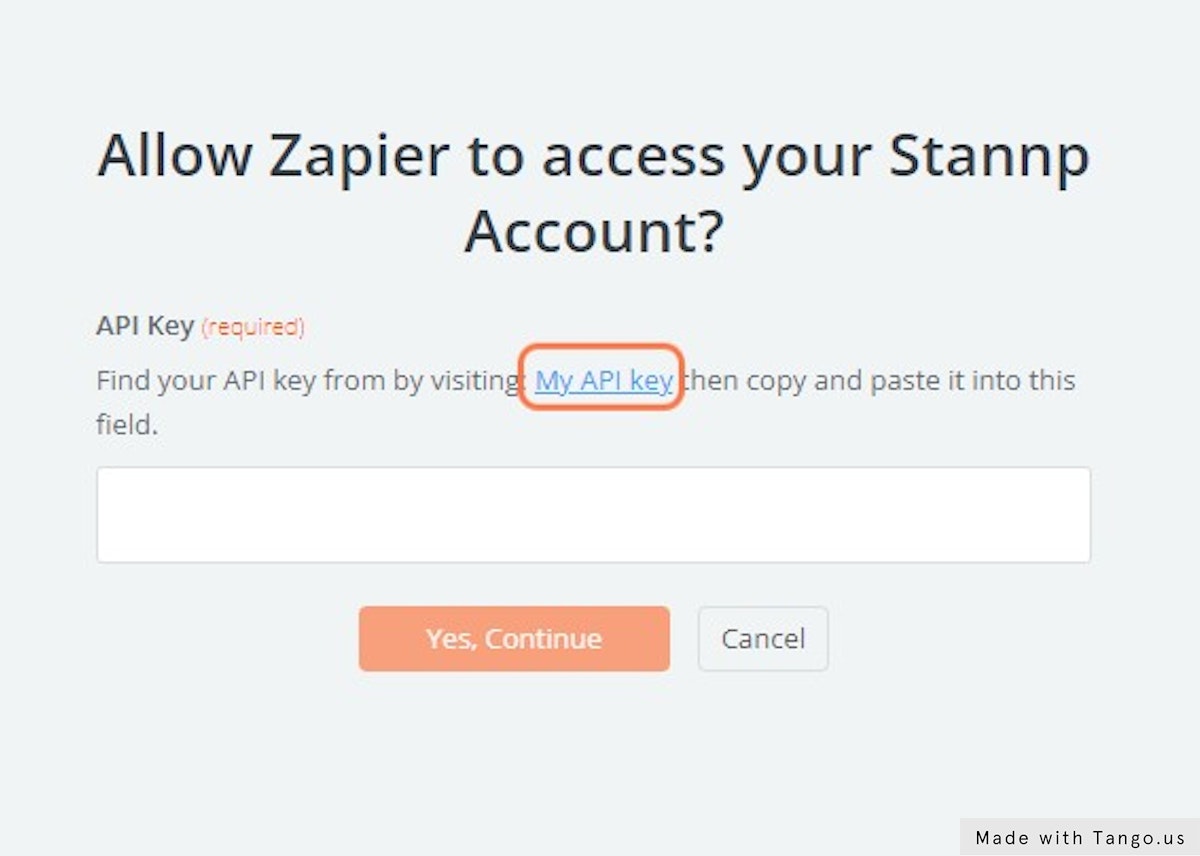 You need to enter the api key here. Don't worry, you just need to follow this link!