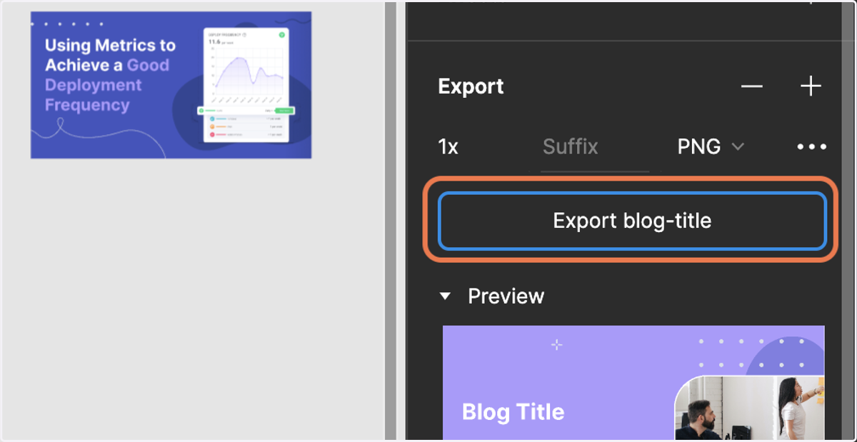 Click on Export blog-title