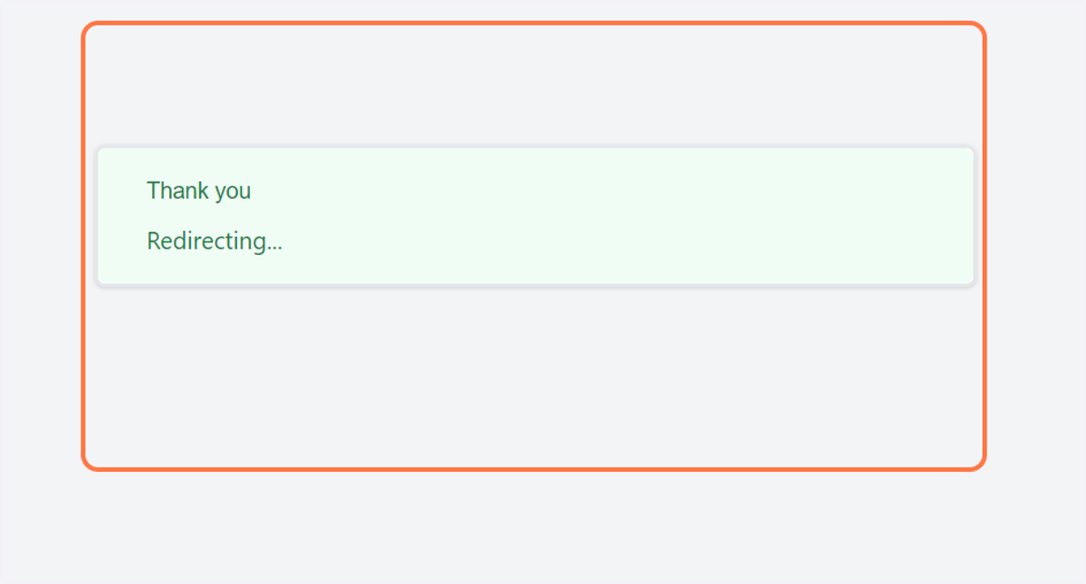 Wait for the confirmation message