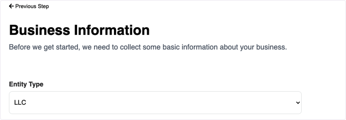 Select Entity Type