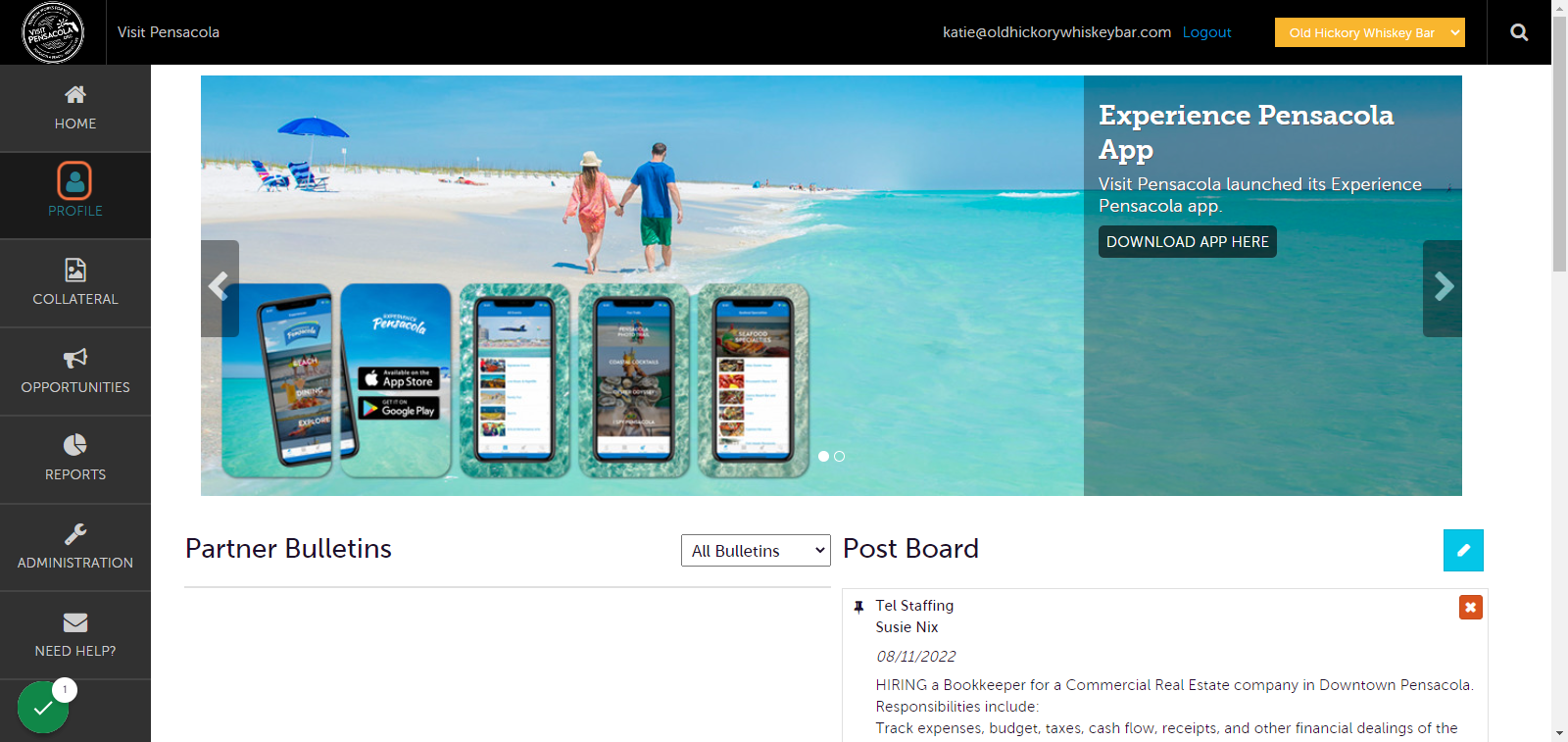 Click on PROFILE