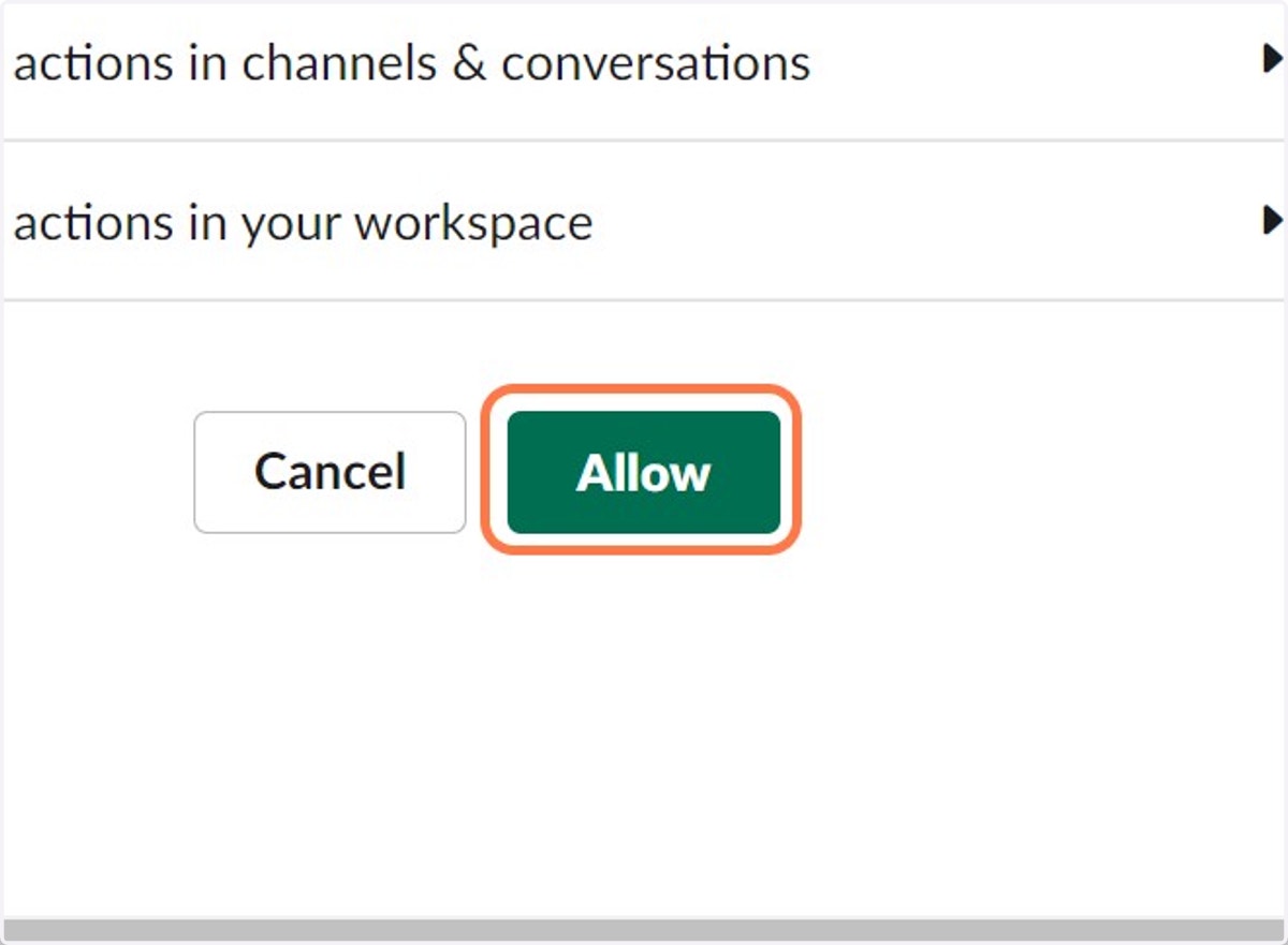 Click on Allow