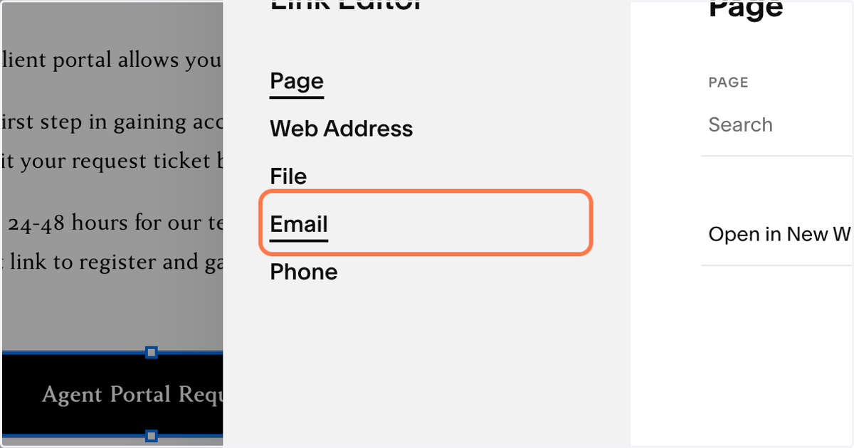 Click on Email