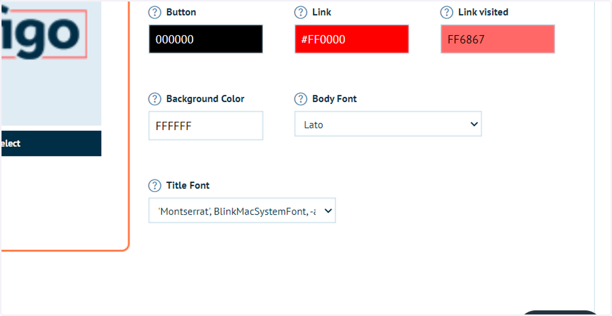 Select your desired font