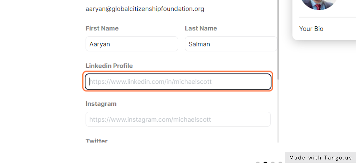 Add links to your LinkedIn Profile (Optional, but recommended)