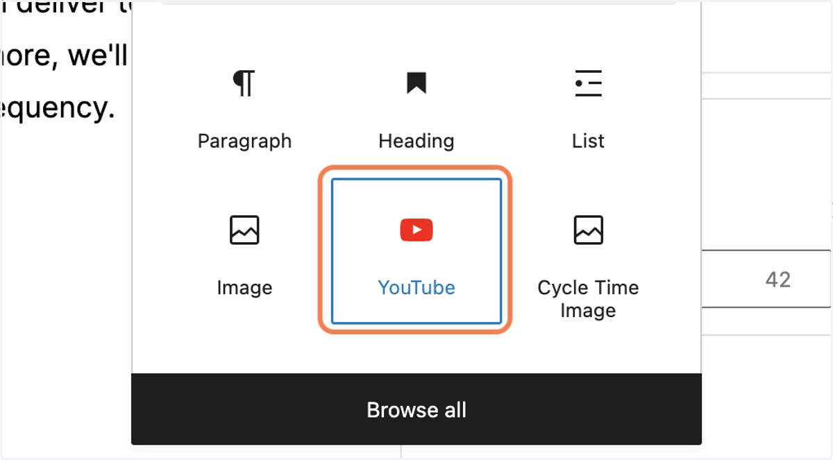 Type YouTube into the Search Bar and Select It