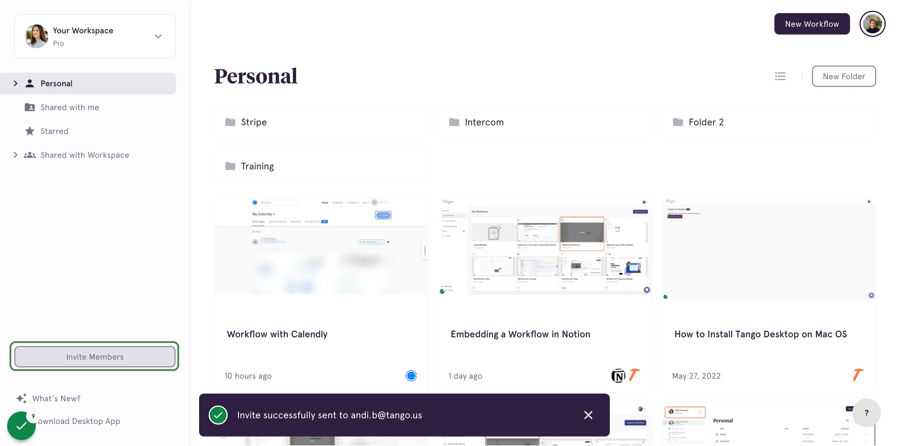 You can also invite users by clicking on Invite Members on the bottom left of your screen