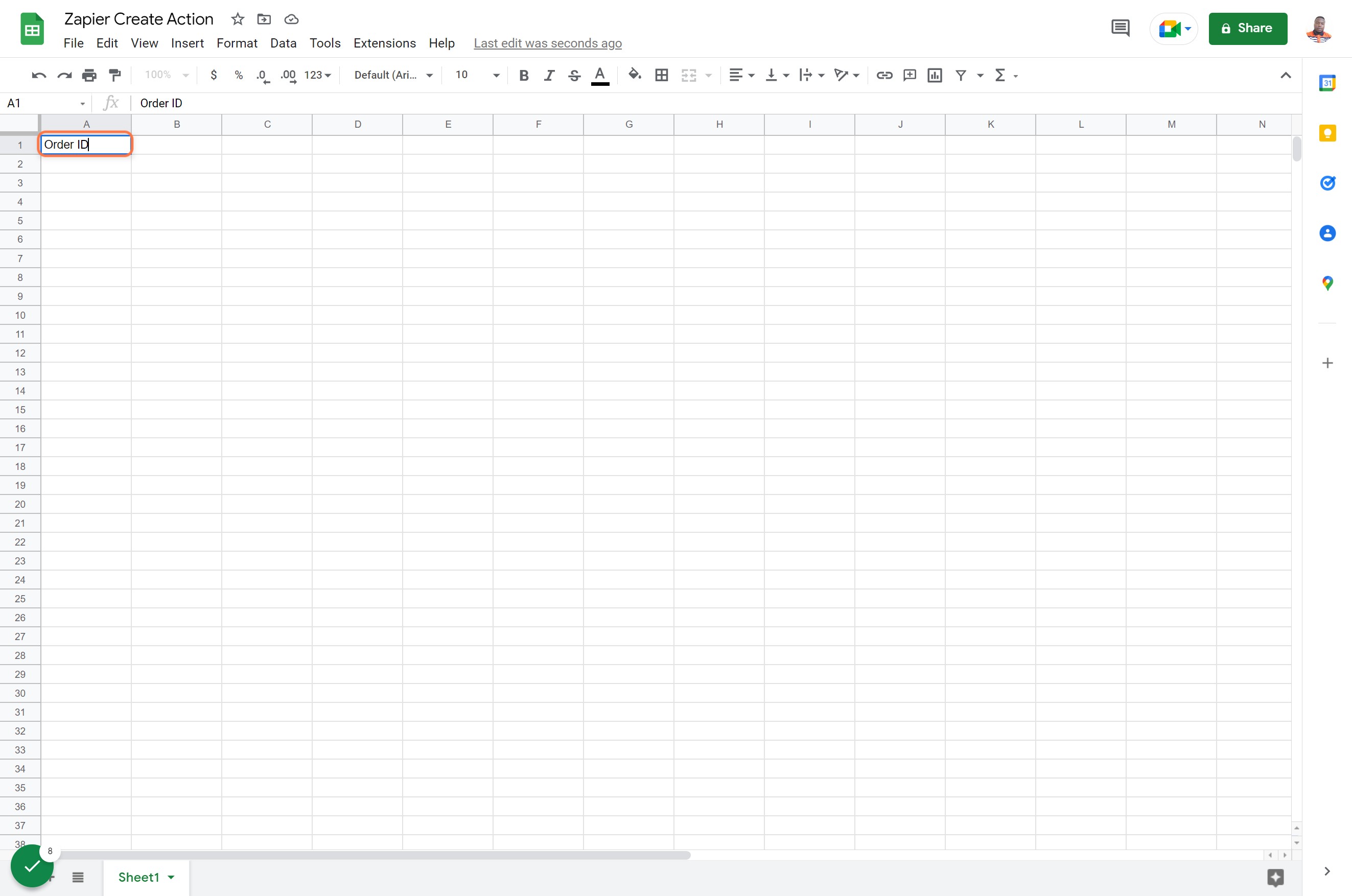 Create Order ID column