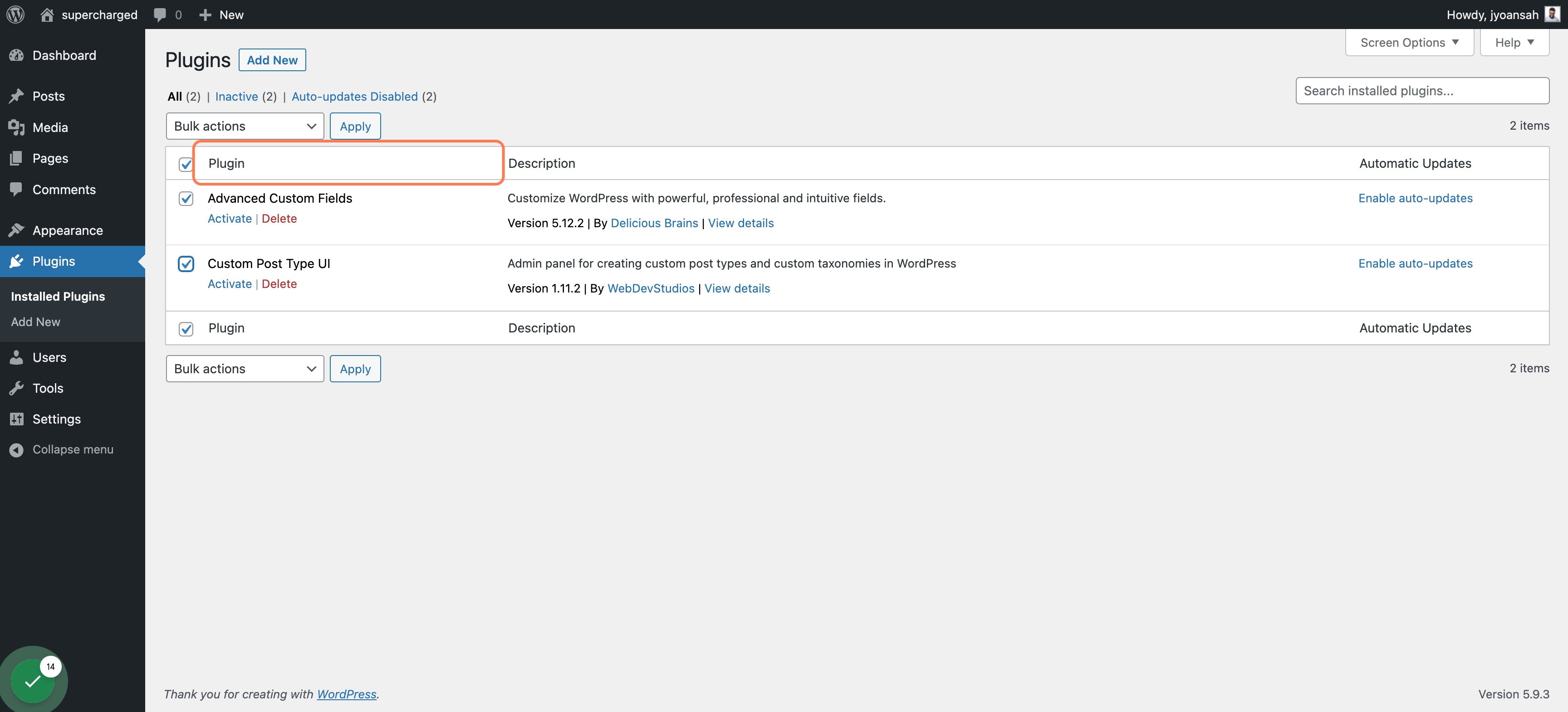 Check Select Custom Post Type UI